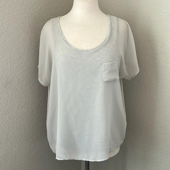WILLI SMITH grey sheer top - Picture 1 of 9
